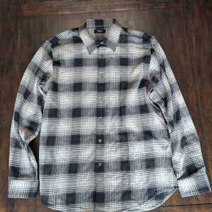 Theory Men’s Plaid Button Down – Size Large